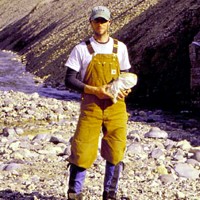 Leanne Pyle doing fieldwork
