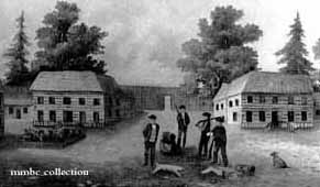 The HBC fort, as depicted by a contemporary artist.