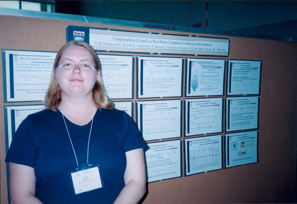 Dawn presenting her
                  poster at the Vancouver CSC