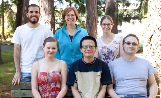 us on a bench in July 2012