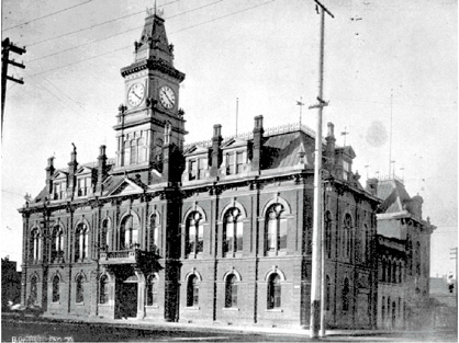 City Hall and Police Station, Victoria, photo courtesy of British Columbia Archives and Photo Engraving Co., E-01538. Location where Belle Adams was held throughout the trial.
