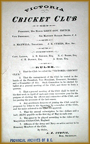 Victoria Cricket Club Rule Book