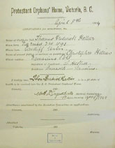 Application form for BC POH (BC Archives)
