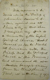Letter requesting admission to orphanage, BC Archives