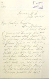 Letter of application for admission (BC Archives)