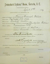 Application form for BC POH (BC Archives)