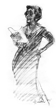 Drawing of P. K. Page by Heather Spears