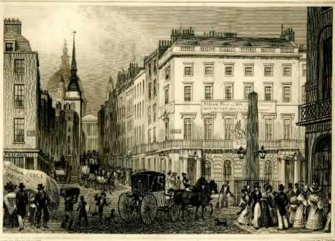 The entrance to Ludgate Hill from Fleet Street.