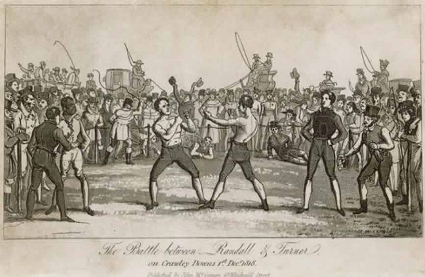 
        The fight between Randall and Turner, Crawley Downs