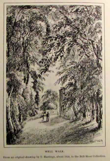 Well Walk, c.1820. Click to enlarge.