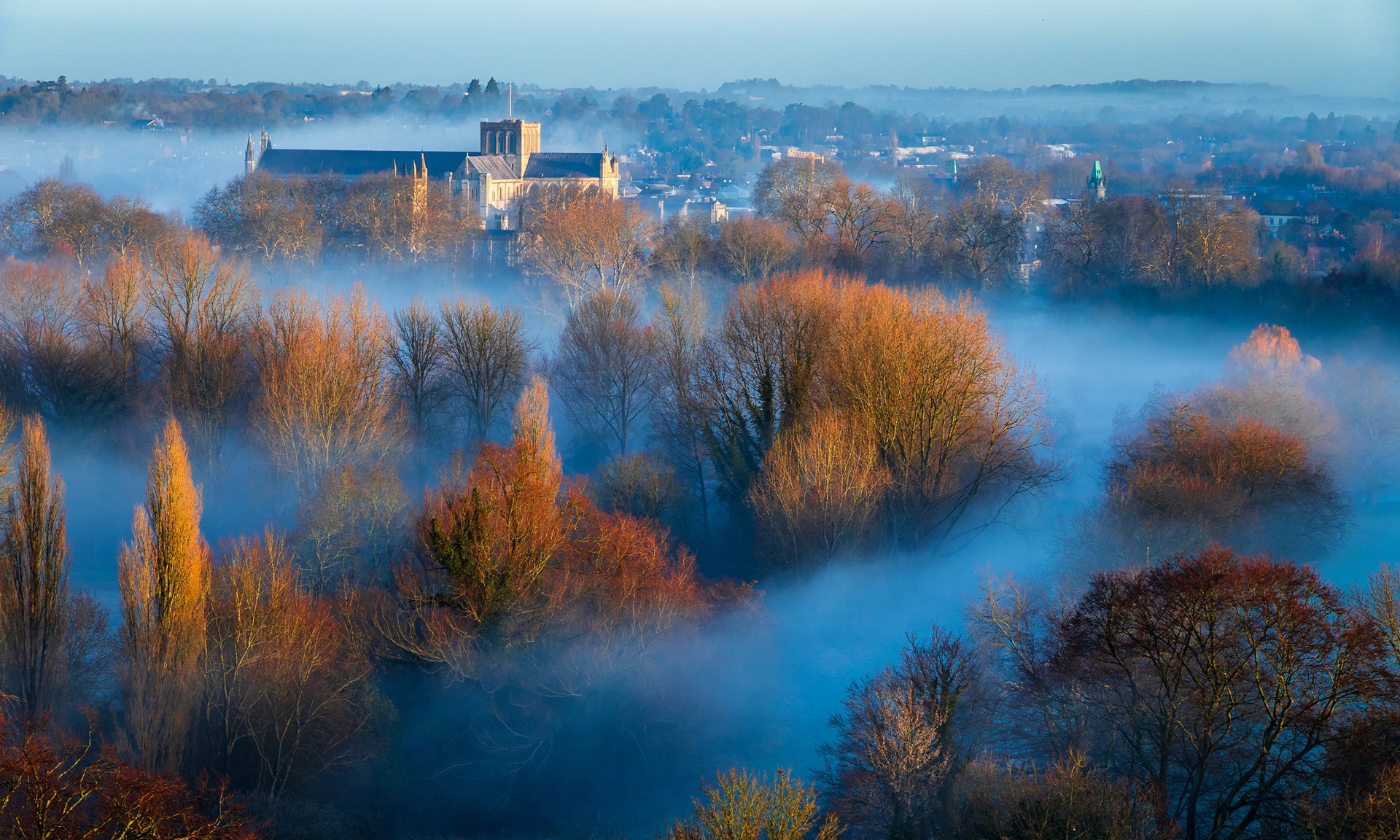 Winchester during a Season of mists . . . (click to enlarge)