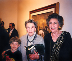 P. K. Page with Leonora Carrington and Leonora's grandson.