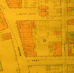 1885 Map showing Police Station in Bastion Square, UBC Specal collections G 3514-V5G475 1885 s2.  For a larger version, go to the Maps section.