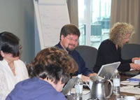The group working