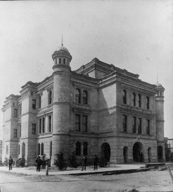 Court House and Jail, photo courtesy of British Columbia Archives, A-02818. Location of the trial