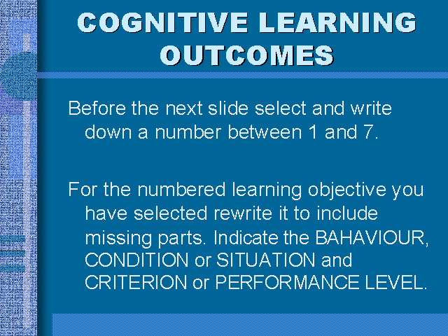 Cognitive discount learning includes